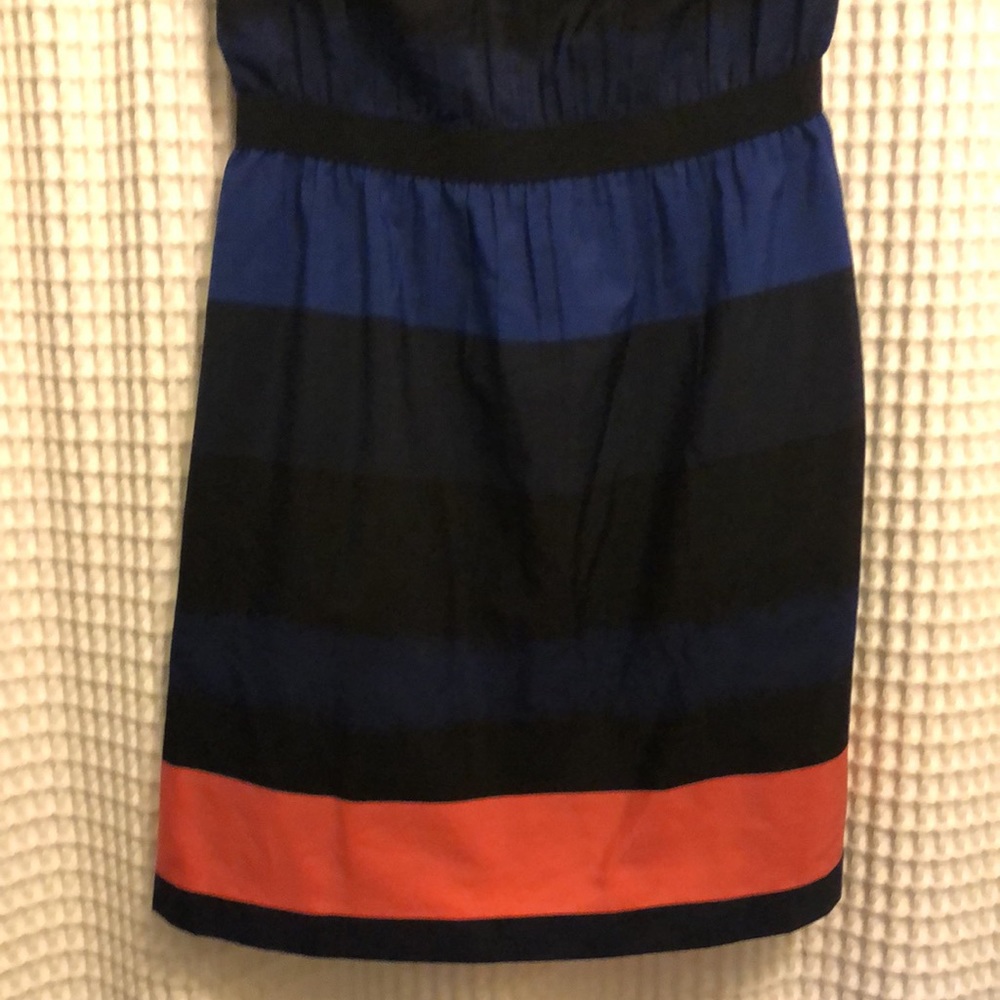 3 for $10 🌺 LOFT Striped Cinched Elastic Waist Cap Sleeve Petite Dress - XXSP - Picture 6 of 9